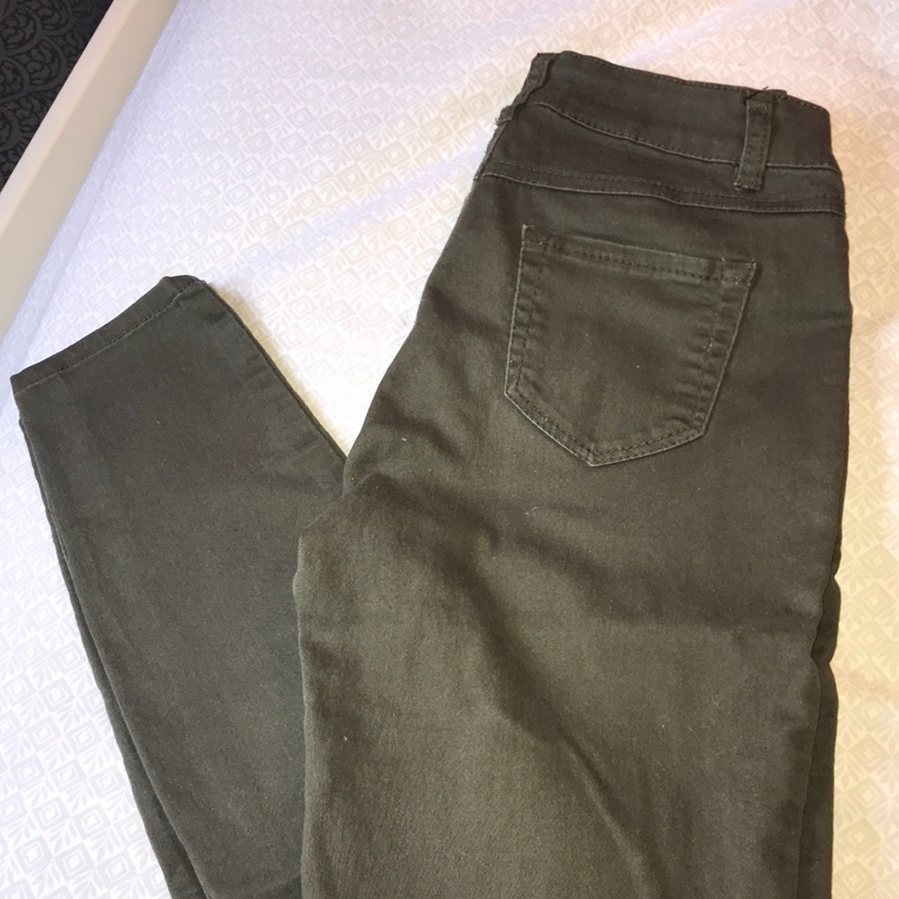 Olive Green High Rise Jeggings